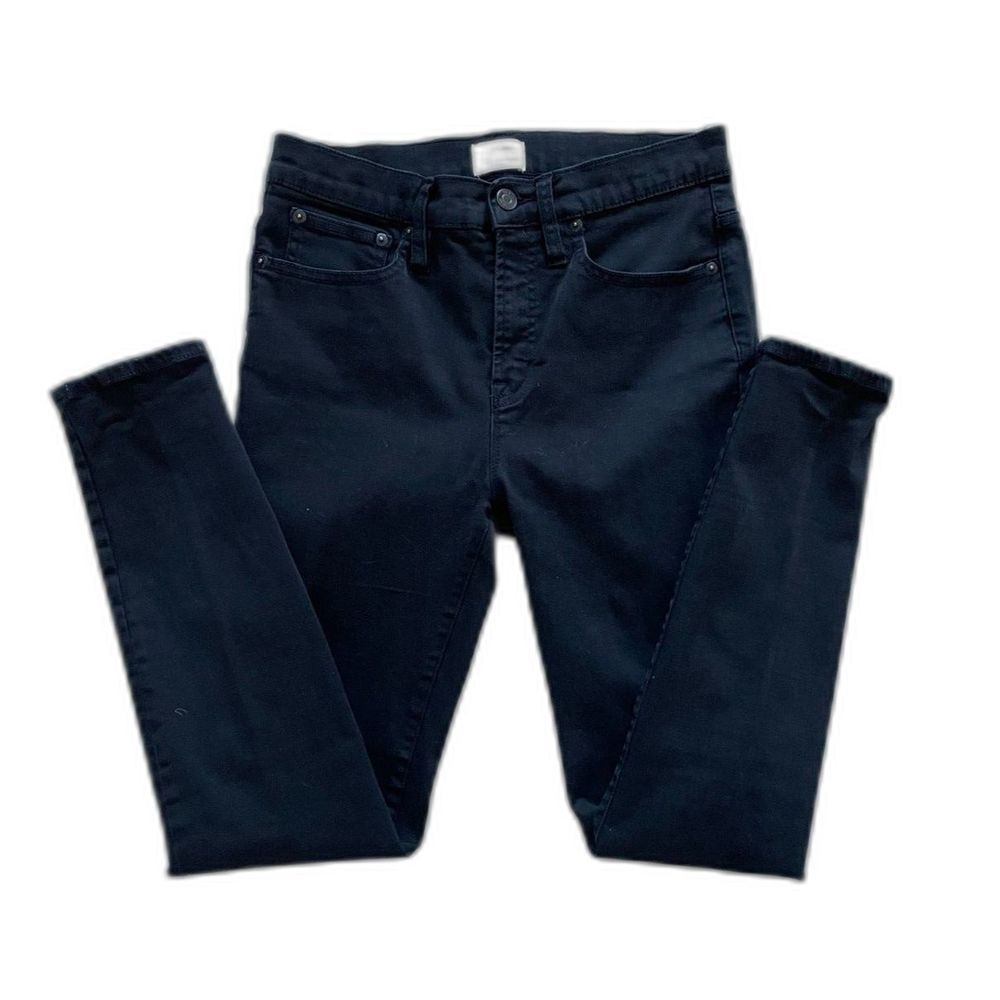 J. Crew Women's Black 9" High Rise Toothpick Skinny Jeans Size 28